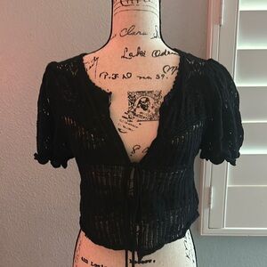 FP Elegant Black Lace Top